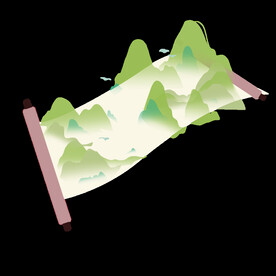 古风卷轴背景图片