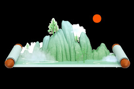 古风卷轴背景图片