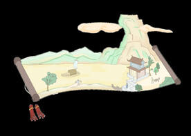 古风卷轴背景图片