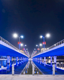 明月湖桥浪漫夜景
