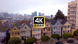 航拍城市街区建筑群