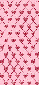 单色线条心形格子