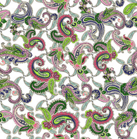 手绘对称佩斯利腰果底纹