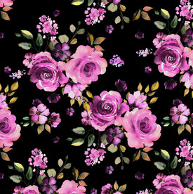 手绘花卉印花图案02