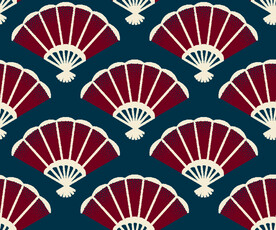 手绘扇子印花底纹图案