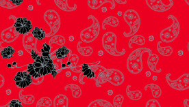 大牌腰果底纹女装定位花