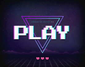 电子游戏科技数码风字体样式