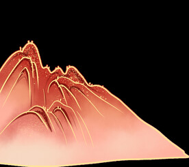 国潮山水边框图片 