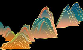 国潮山水边框图片 