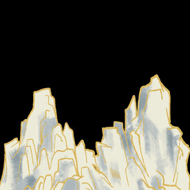 国潮山水边框图片 