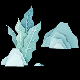  国潮山水边框图片 