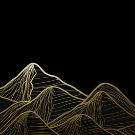  国潮山水边框图片 