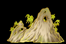 国潮山水边框图片 