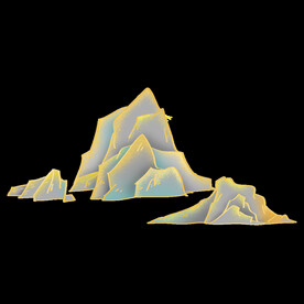 国潮山水边框图片 