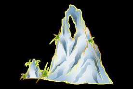  国潮山水边框图片 