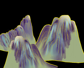 国潮山水边框图片 