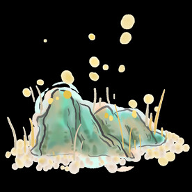 国潮山水边框图片 