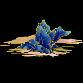 国潮山水边框图片 