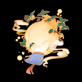  手绘桂花png免抠素材图片 