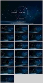 摧残星空深色质感路演报告模板