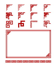 中国风古典花纹花边中式雕刻边框