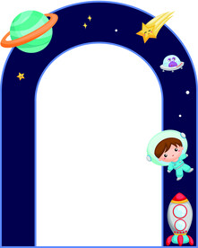 幼儿园庆典太空人拱门