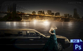 典雅写真换景背景模版