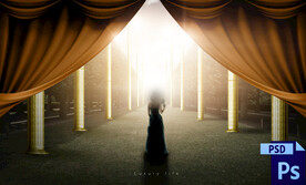 典雅写真换景背景模版