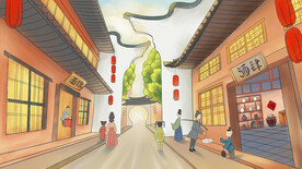 新春年货节插画图片