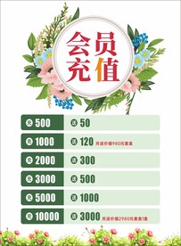 会员充值摆台