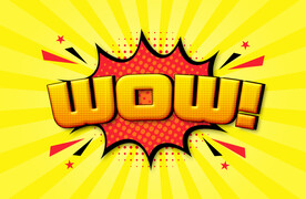 漫画风彩色特效字PSD模板