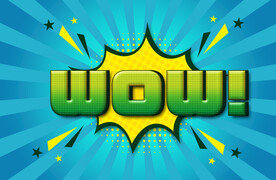 漫画风彩色特效字PSD模板