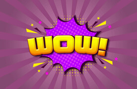 漫画风彩色特效字PSD模板