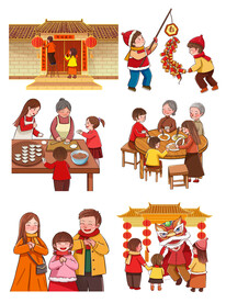 一家人团圆素材