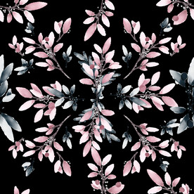 粉色花型叶子植物