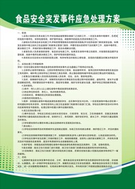 食品安全突发事件应急处理方案