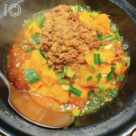 南瓜蒸鸡