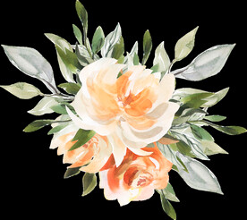 橘黄色阳光花卉贺卡婚礼装饰图案