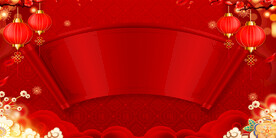 红色背景
