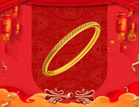 黄金手镯 黄金首饰 背景素材 