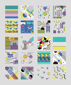  矢量孟菲斯风格素材