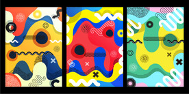 矢量孟菲斯海报素材