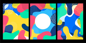 矢量孟菲斯海报素材