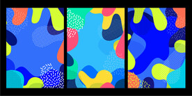 矢量孟菲斯海报素材