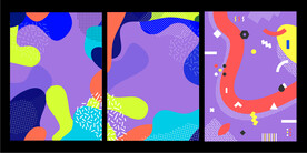 矢量孟菲斯海报素材