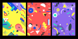 矢量孟菲斯海报素材