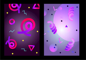 矢量孟菲斯海报素材