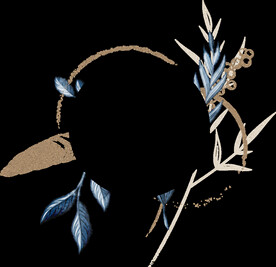 手绘羽毛线条花环