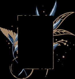 手绘花朵线条边框