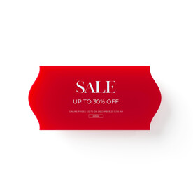 红色销售标签PSD素材